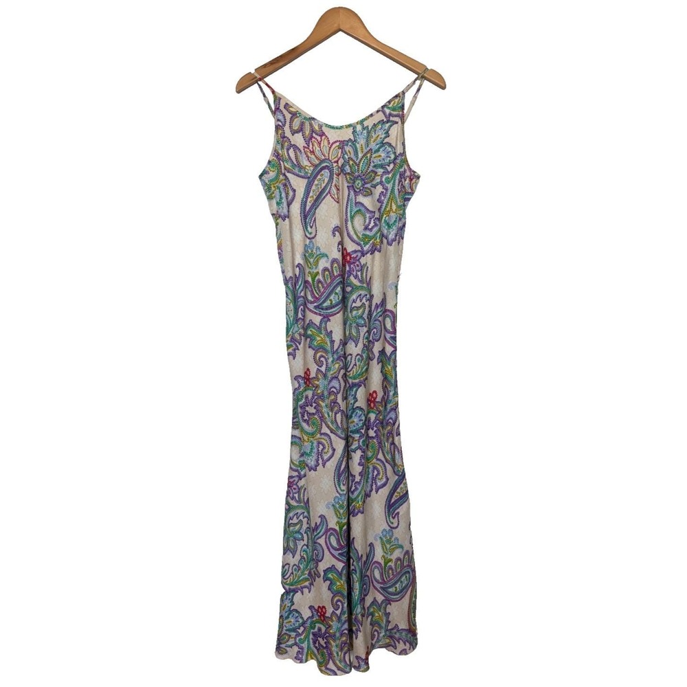 Johnny Was dress size Small maxi dress camisole style bias cut cupro rayon party
